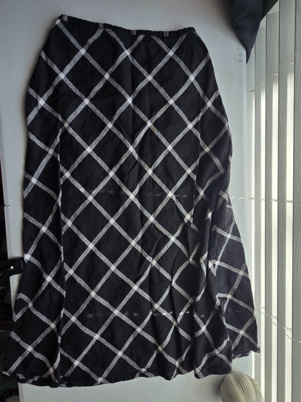 Vintage Talbots Irish Linen Plaid Maxi Skirt Sz 4